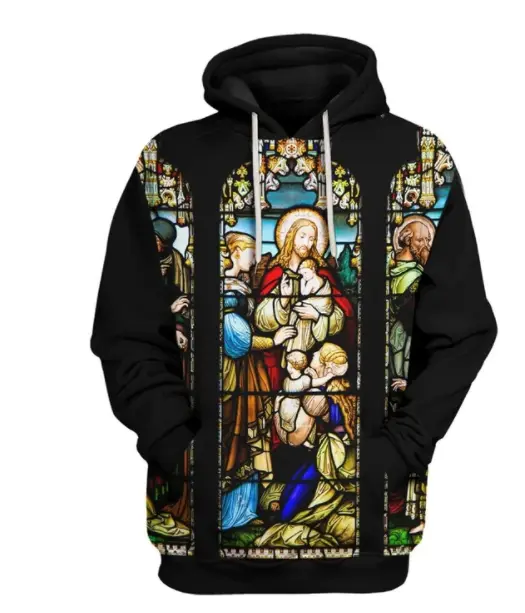 Digital 3D Full-print Sweater Cross-border Hooded Plus Size Cardigan Top