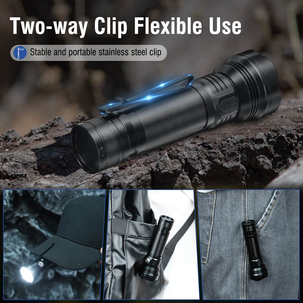 BORUiT ET28 2500LM 5LEDs Flashlight Type-c Rechargeable