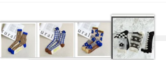 Cool Crystal Glass Silk Heart Socks Suit - Shop at LoveMi