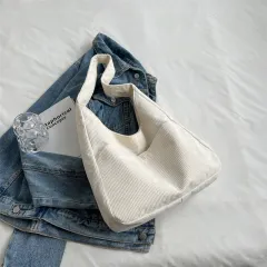 Large Capacity Female Ins Single Shoulder Tote Bag - White - View 1