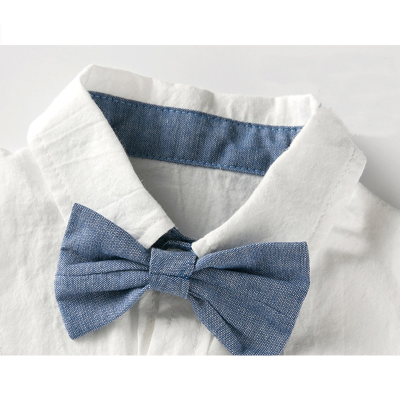 Gentleman Suit Baby Romper Bib Two-piece British Style Handsome Dress