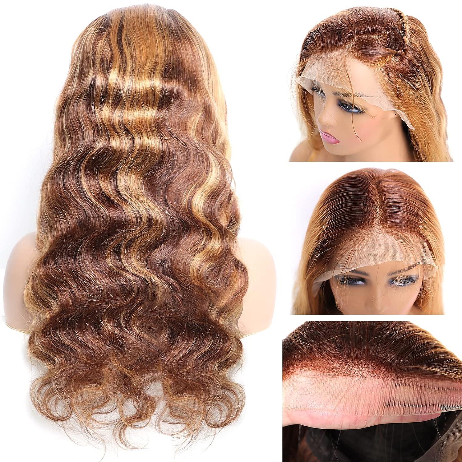 P4 27 13x4 Lace Front Wig Human Hair Body Wave Density — foto 6