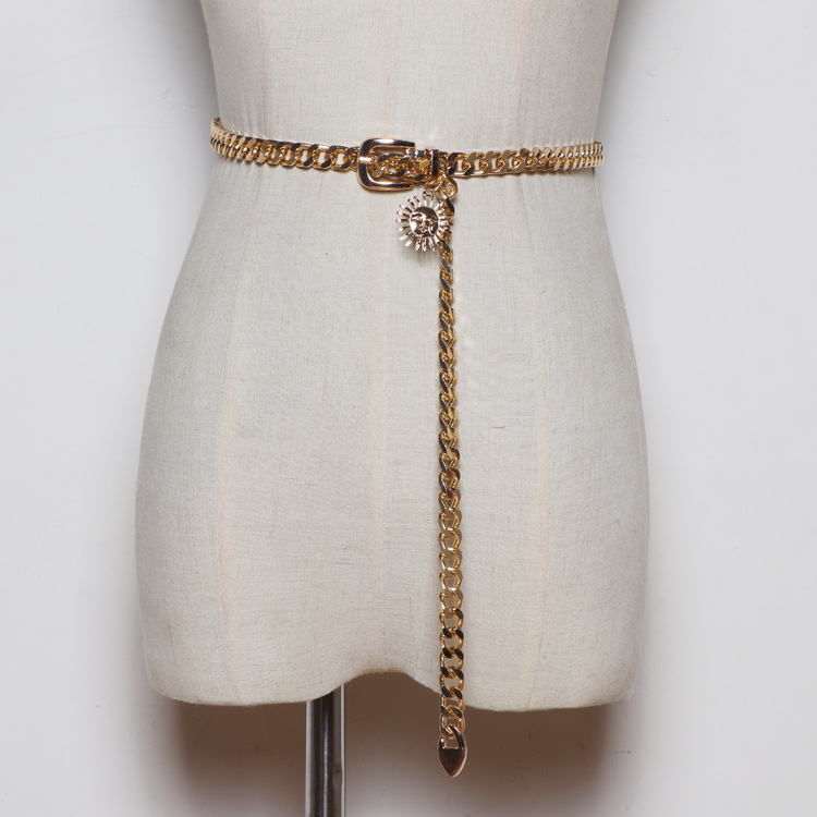 Thin Waist Chain Shirt Dress Belt Metal Chain