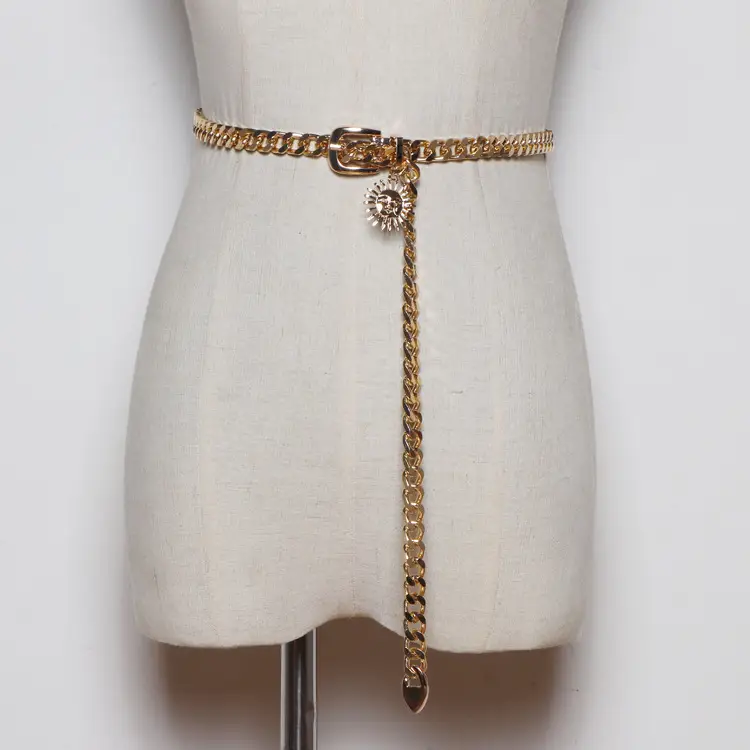 Thin Waist Chain Shirt Dress Belt Metal Chain