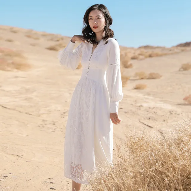 High Waisted And Slim Looking Long Skirt For Vacation White - Shop at LoveMi