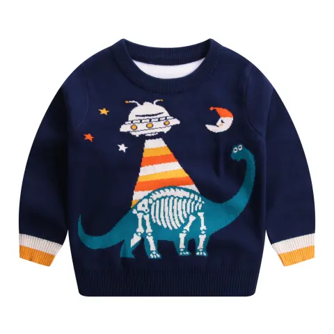 Children's Autumn and Winter New Double-layer Cotton Sweater