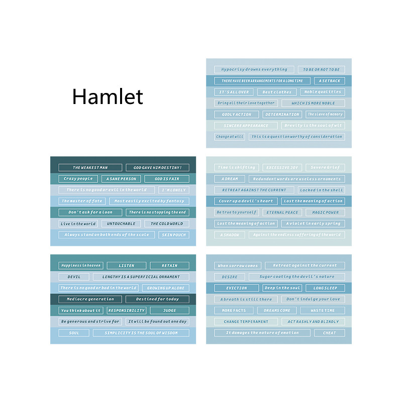 Ins Style English Library Series Handbook Diary Stickers - 5