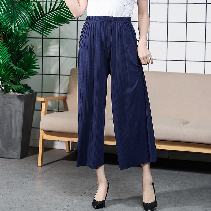 Title 3, Pleated Chiffon Wide Leg Pants