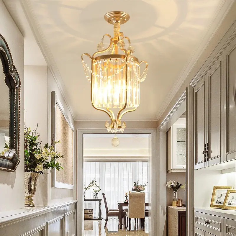 American Small Chandelier Balcony Aisle Corridor Single