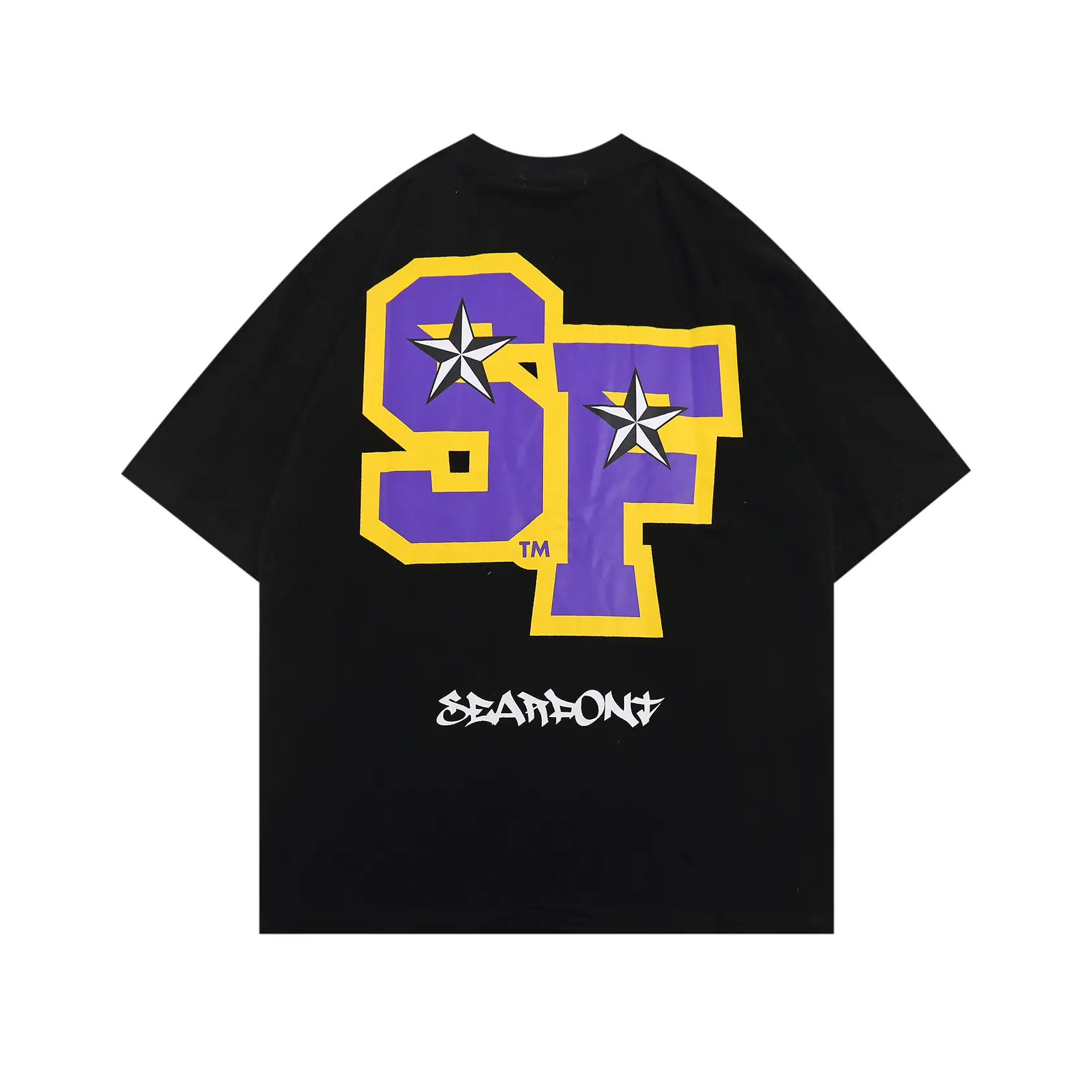 American Street Trend Retro Font Men's Short Sleeve