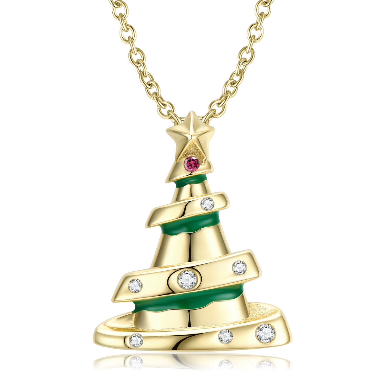 Original Design Christmas Necklace Christmas Crown S925 Sterling