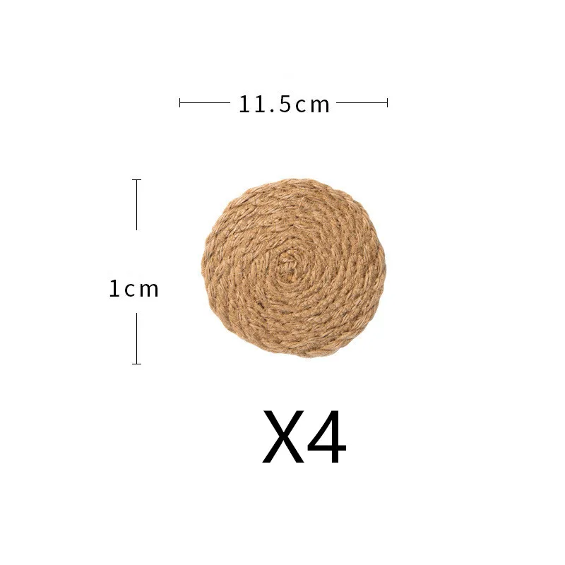 Kitchen table anti-scald heat insulation pad coaster plate mat - Coaster 4Pcs