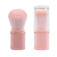 New Single Head Portable Retractable Makeup Brush Beauty Makeup Tools - Pink - View 1
