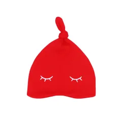 Tail Squinted Beanie Hedging - Red - View 1
