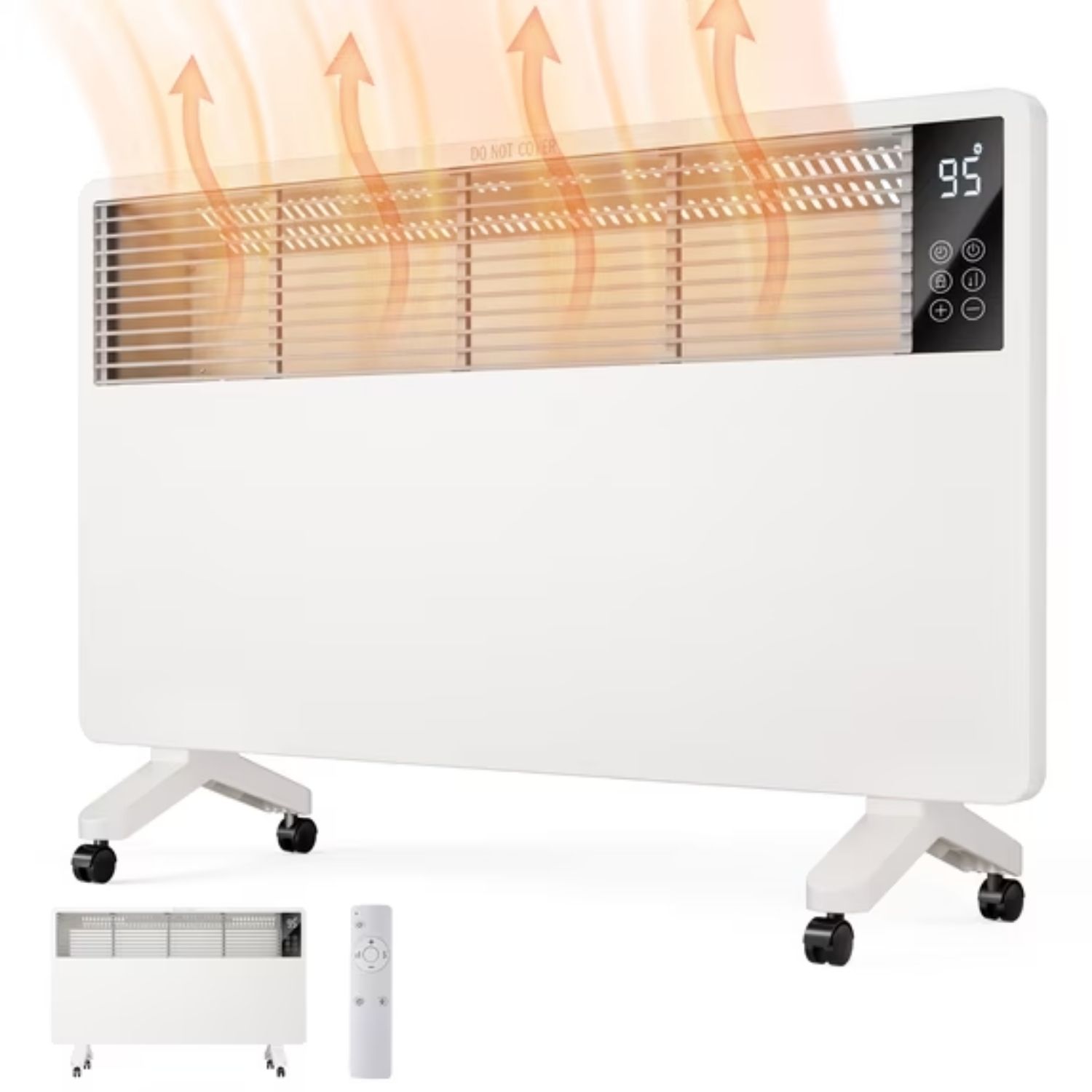Panel Convection Heater, 1500W, Remote Control, Wall Mount And Freestanding, 25H Timer, Overheat And Tip-Over Protection image 4