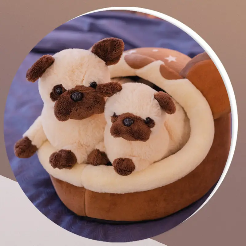 New Pekingese Dog Simulation Shar Pei Plush Toy