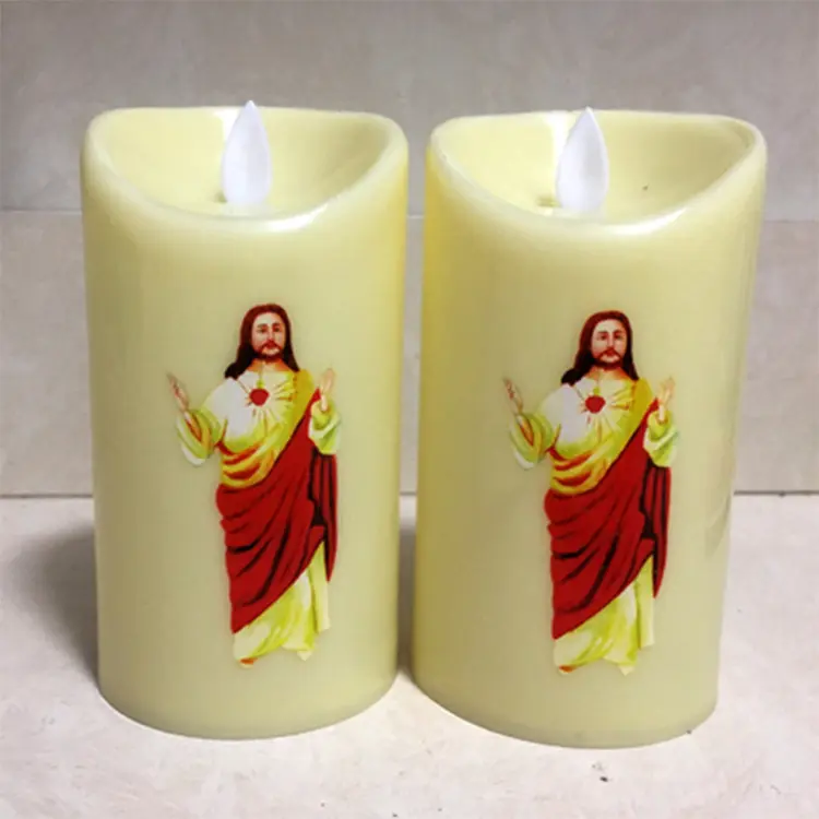 Single Electronic Candle Multiple Icons Plug-in Battery