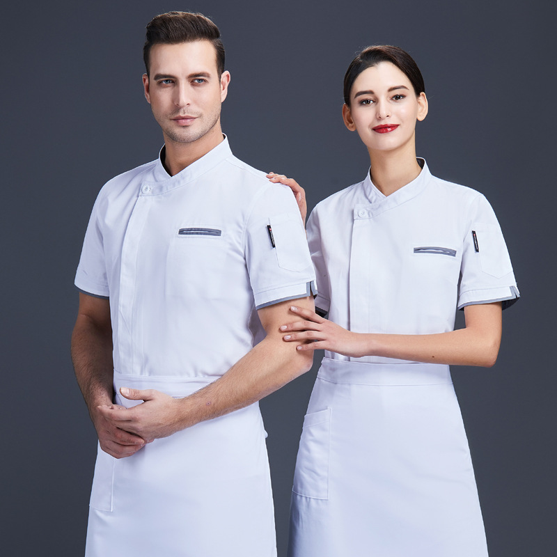 Men's And Women's Short Sleeved Hotel Kitchen Chef Uniforms