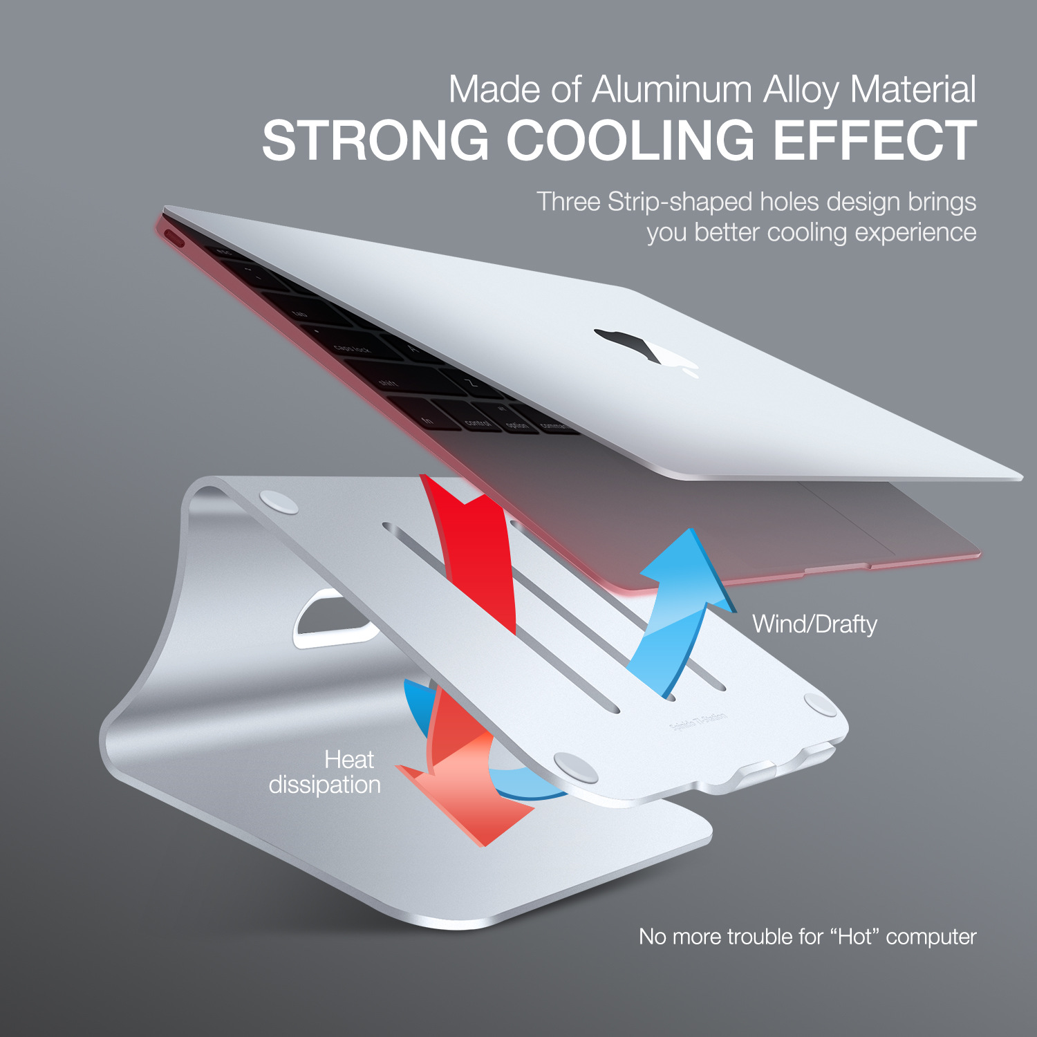 Notebook Cooling Desktop Aluminum Alloy Bracket - Image 2
