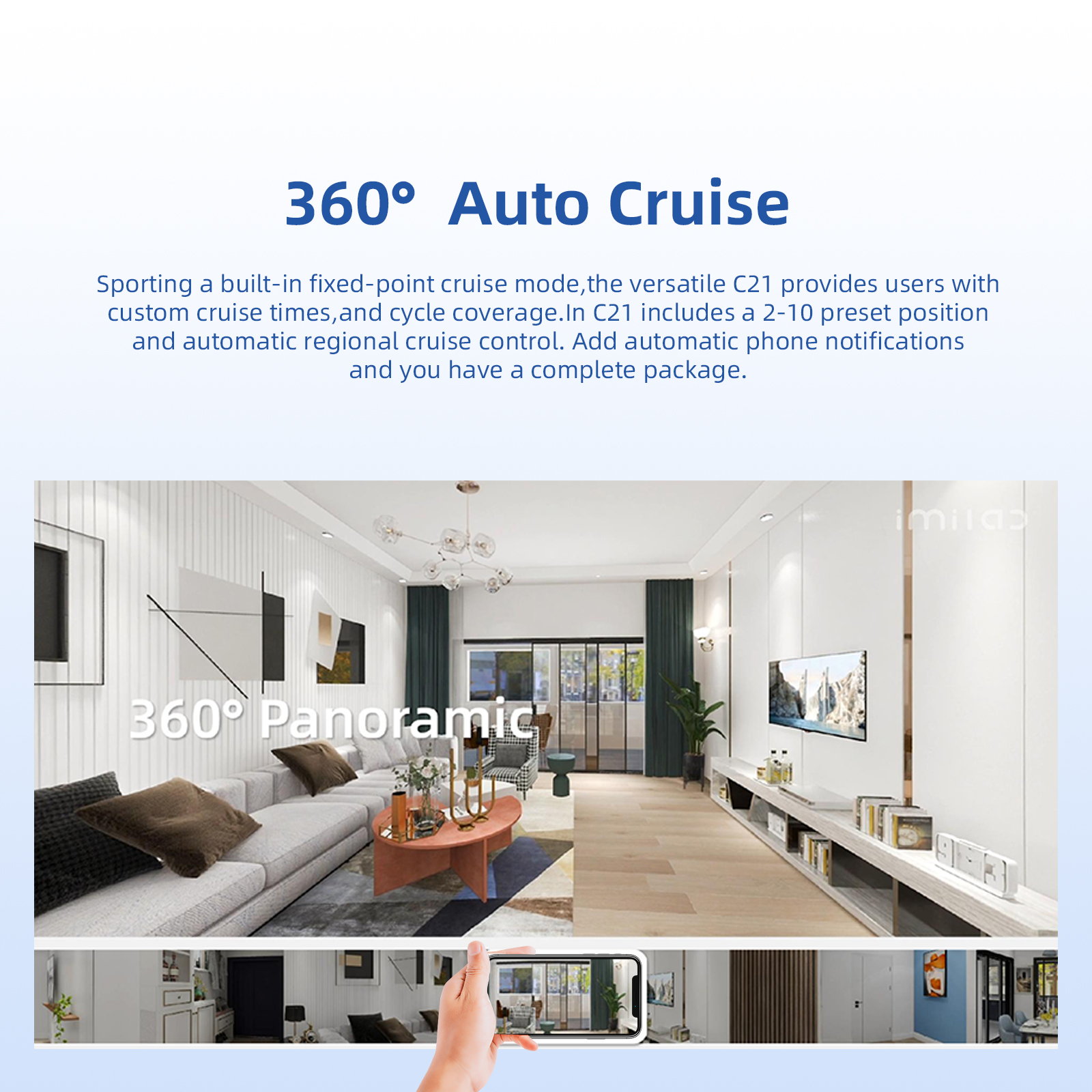 IMILAB C21 2.5K Surveillance Camera Vedio Wifi IP Smart Indoor Home Security Baby Monitor 360view Starlight Night Vision Cam — foto 10