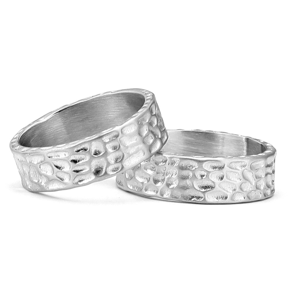 Men's Simple Fashion Textured Stone Pattern Ring