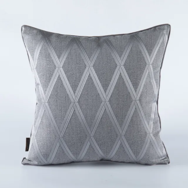 Simple Modern Luxury Style Throw Pillow Cushion Diamond Grid Grey - Shop at LoveMi