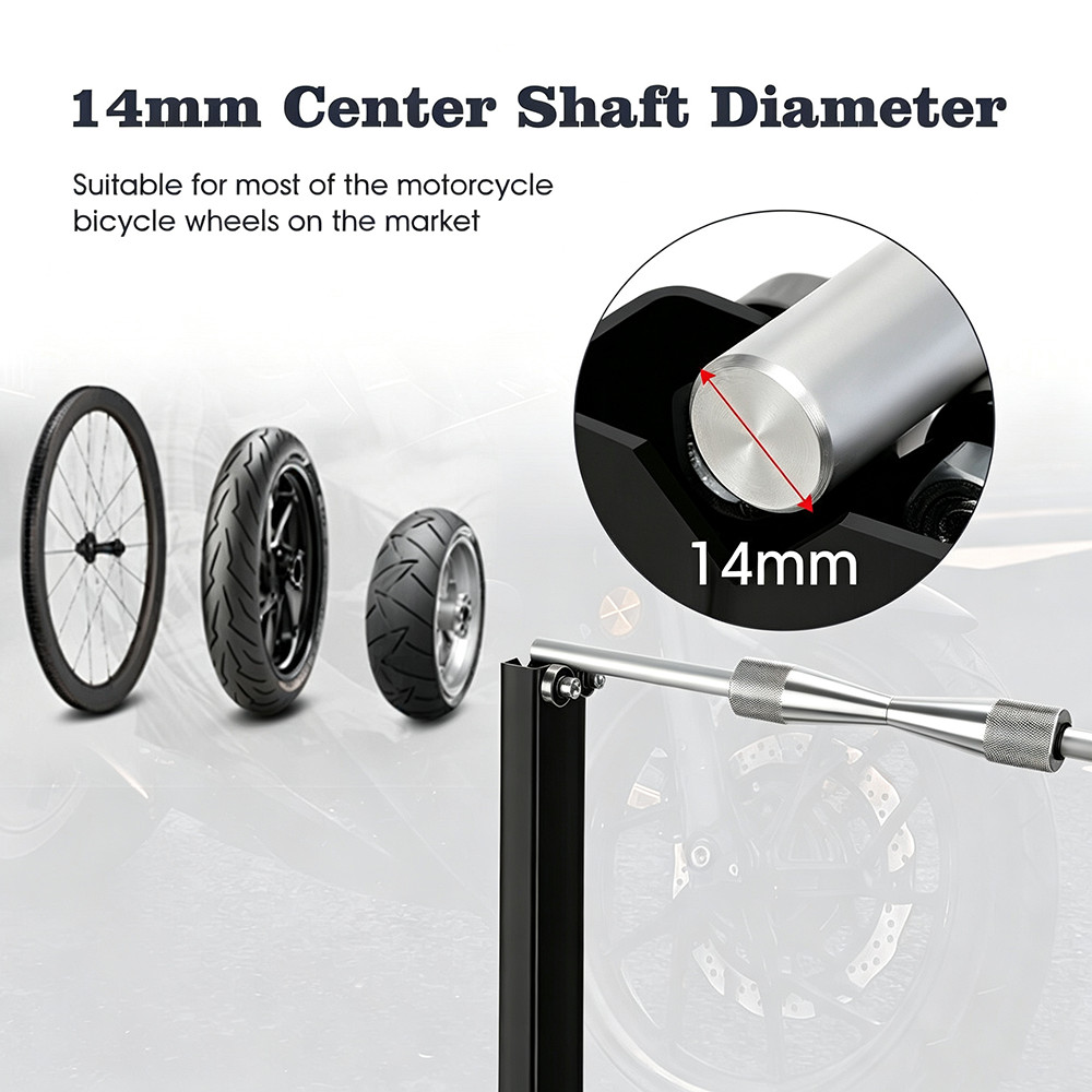 Torcycle Tyre Balancer Motor Bike Rim Tire Balancing Spin Static Truing Stand — image 3