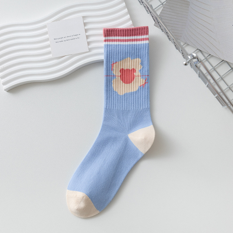 Women's Medium Length Cartoon Jacquard Socks