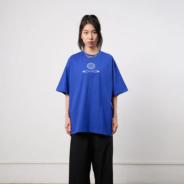 Cotton Crew Neck Printed Short Sleeves Blue - Shop at LoveMi