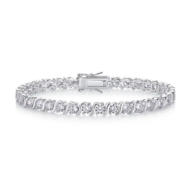S925 Silver 11.7g Moissanite Tennis Bracelet, 0.3ct
