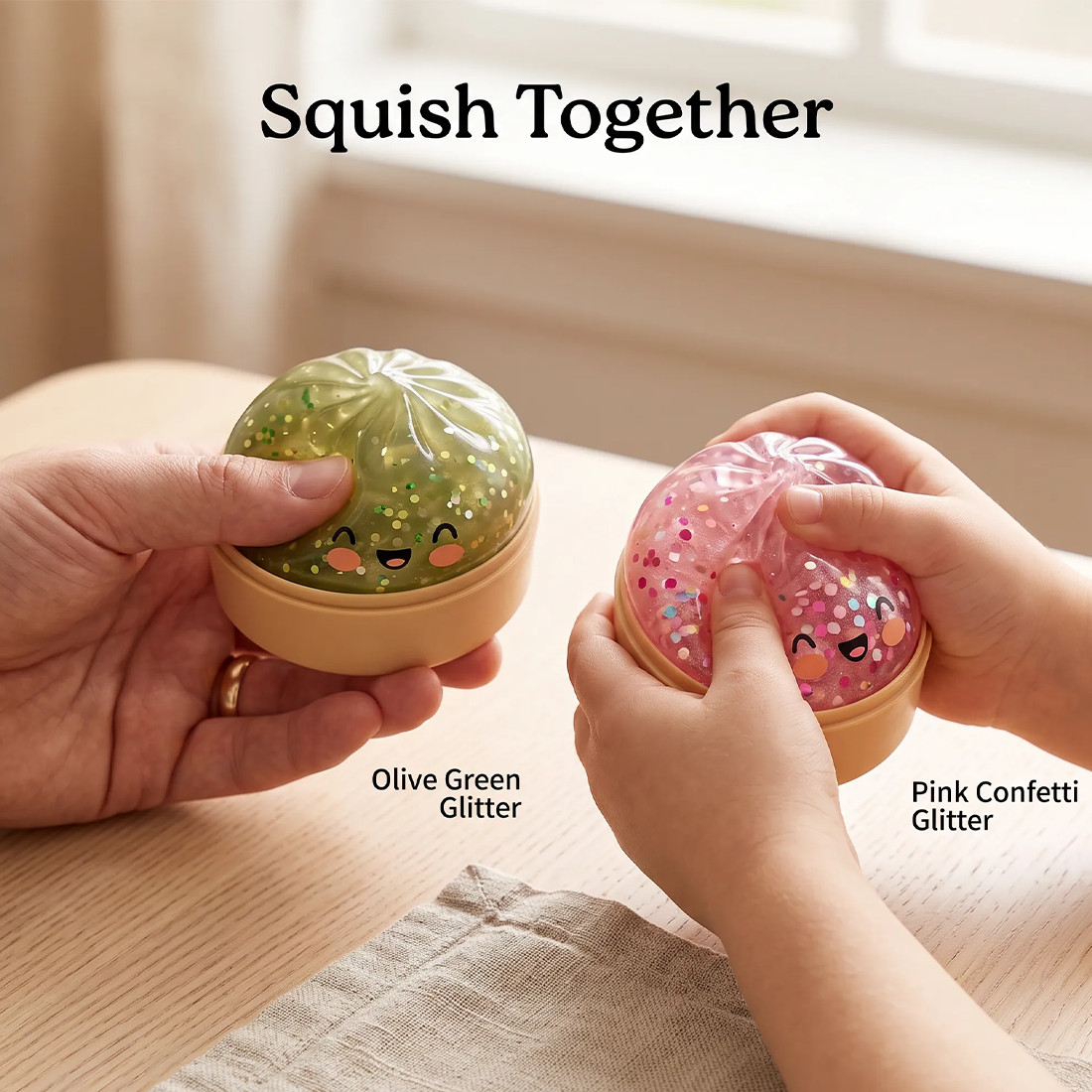 12PCS Glitter Dumpling S Quishy Toy Mystery Blind Box Bun Stress Relief Steamer — image 9