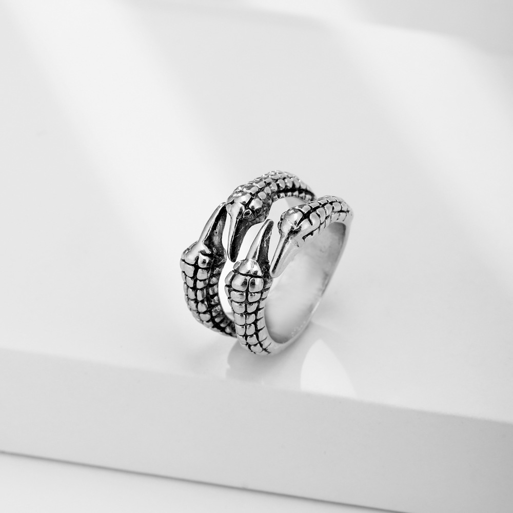 Hip Hop Thick Dragon Claw Ring Ring Bracelet