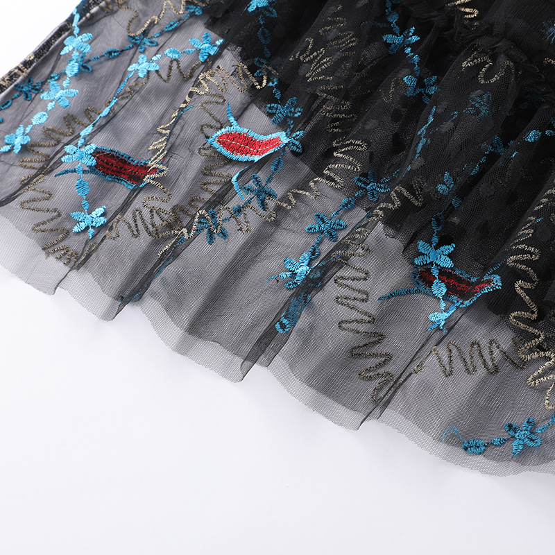 Fashion New Women's Mesh Long Skirt Suit