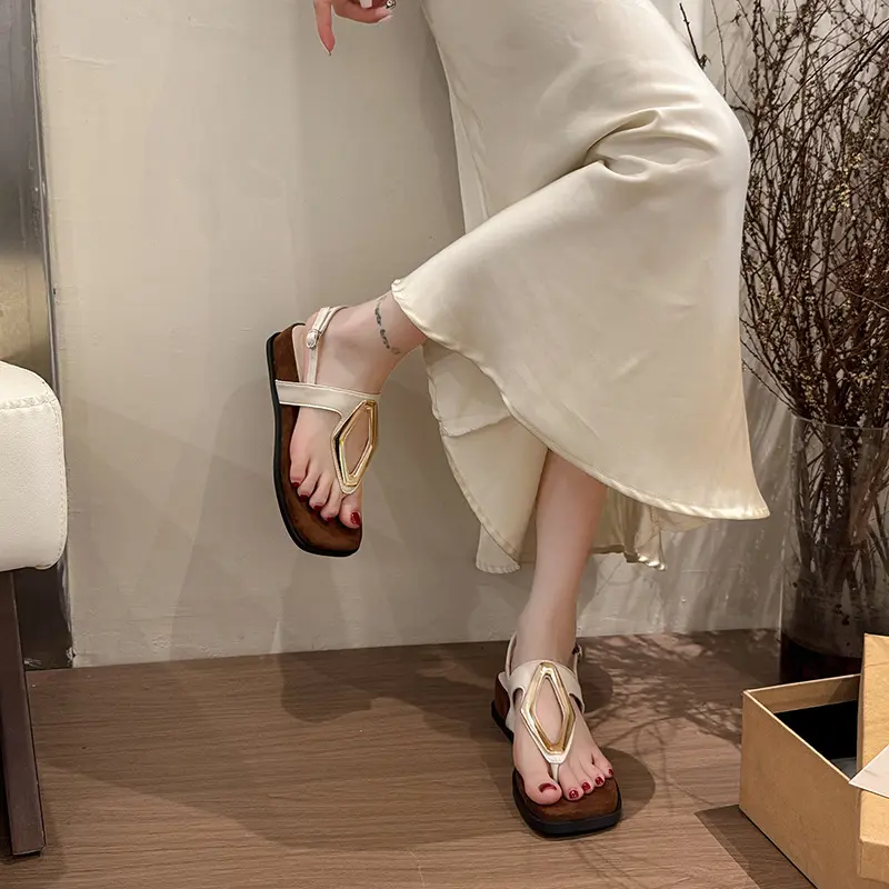French Minimalist Designer Platform Sandals