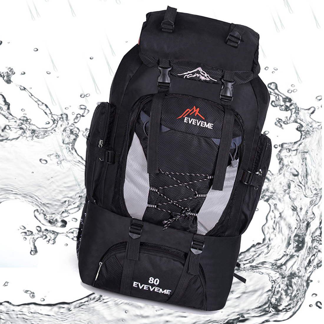 80L Extra Large Hiking Camping Backpack Rucksack Waterproof Travel Luggage Bag — image 5