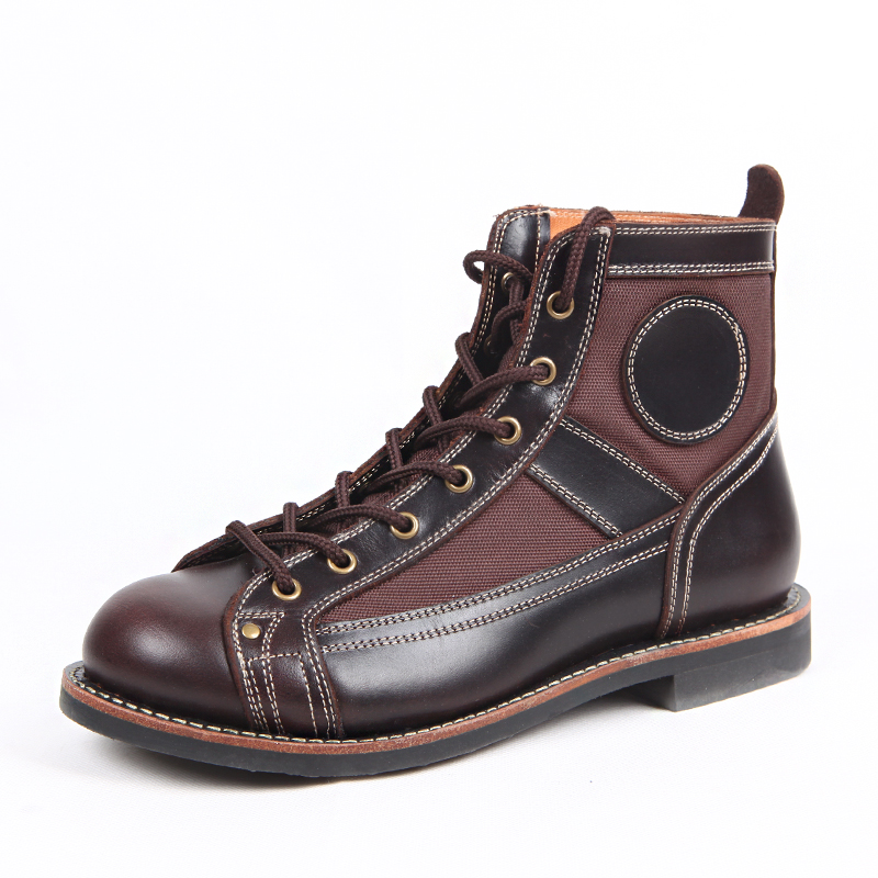 Title 3, Chaussures montantes en cuir rétro pour homme, ...