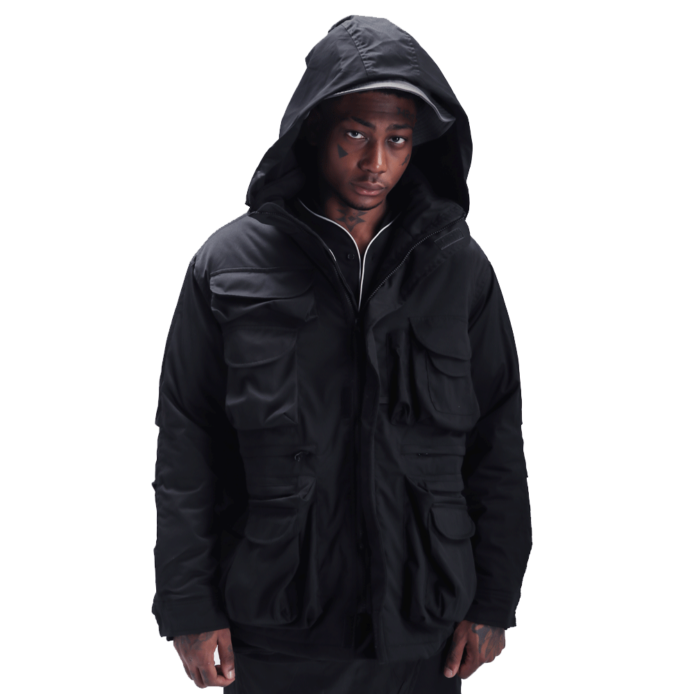 Men's Street Fashion Loose Hooded Trench Coat
