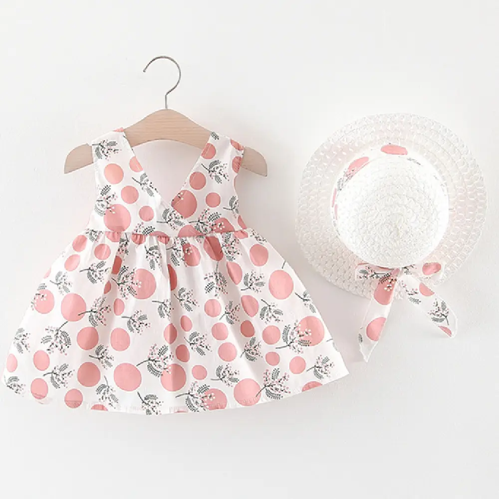 Girls' Summer Baby Short Sleeve Suit Skirt