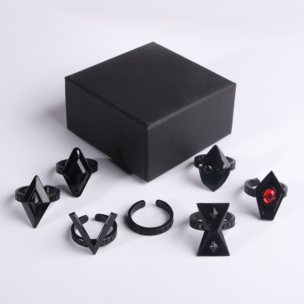 Walnut Exquisite Black Ring Set — foto 7
