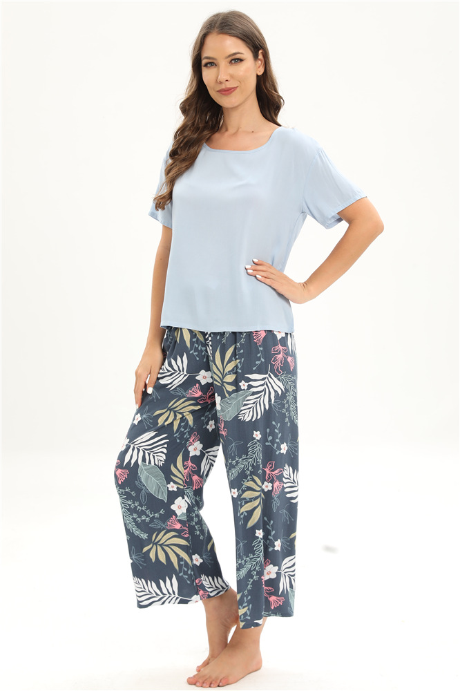 Title 12, Damen Pyjama Set aus Baumwolle, Homewear Anzug ...