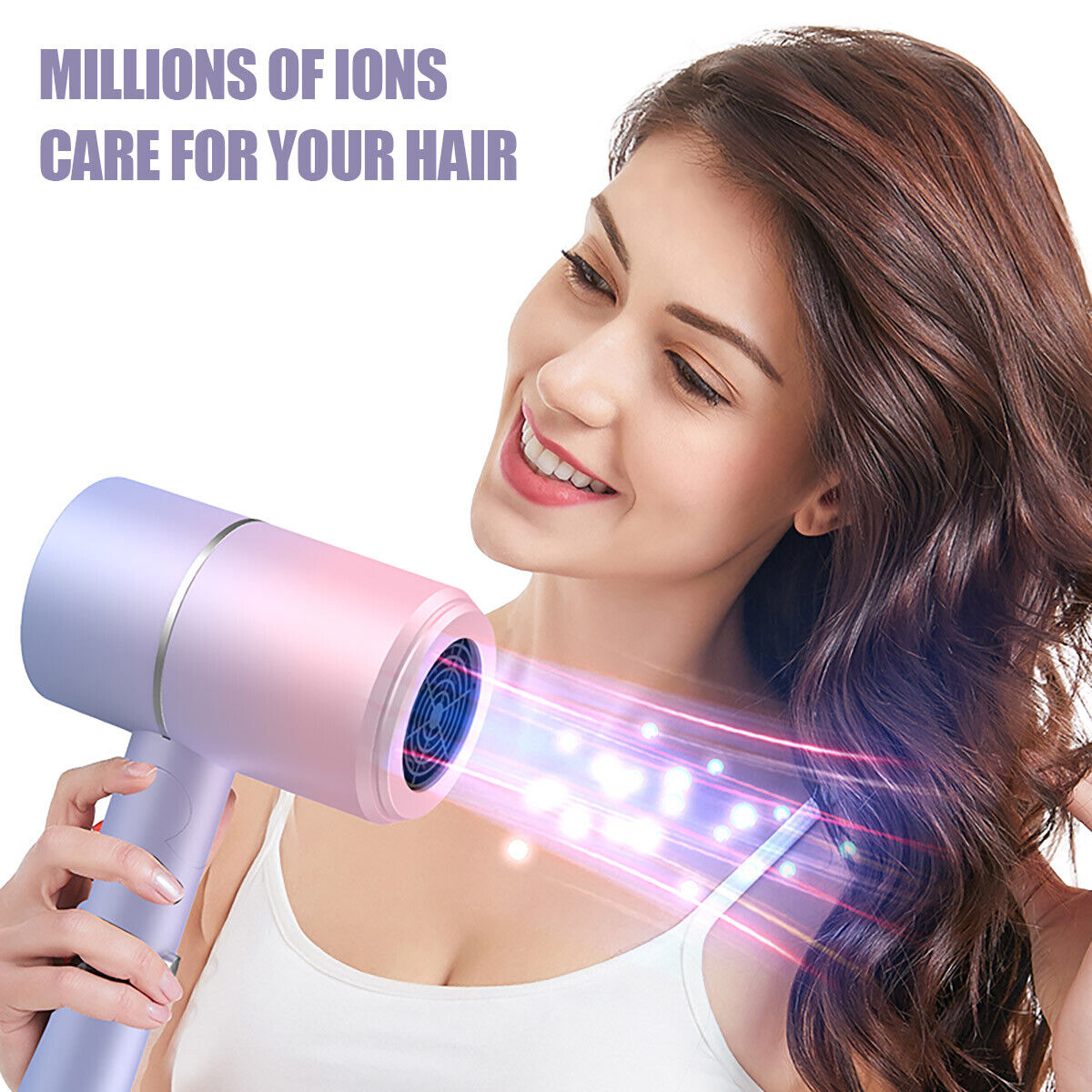Hair Dryer Household Electric Negative Ionic Hairdryer Foldable — image 2