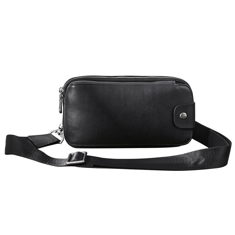 Men's Multi-functional Small Bag Cowhide Fanny Pack One Shoulder Cross-body — foto 2