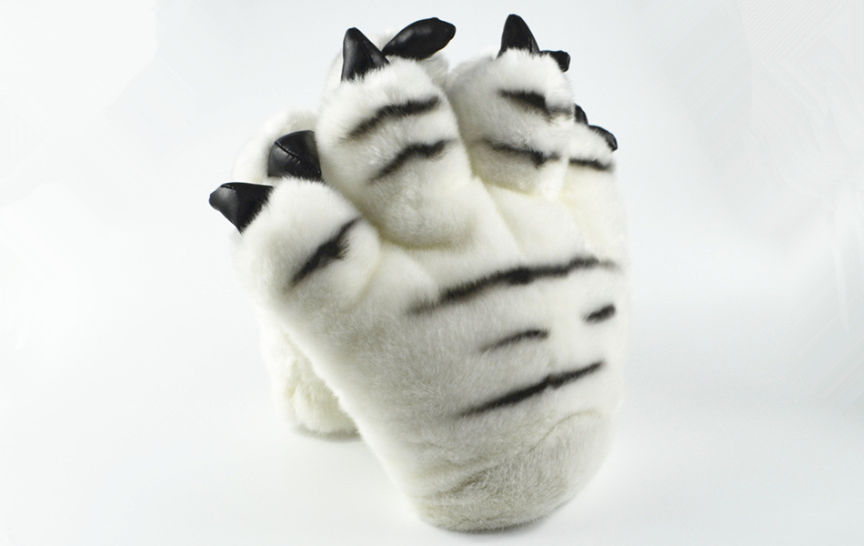 White tiger claw gloves