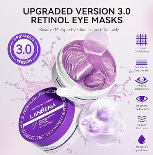 LANBENA Rejuvenating Retinol Hydra Gel Eye Patches 3