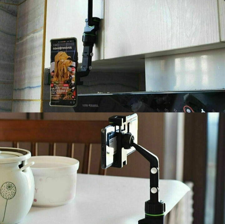 Car Rearview Mirror Rotation Adjustable Phone Holder Mount Multifunction 5