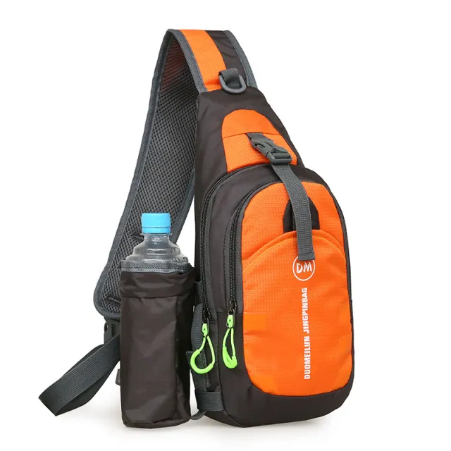 Chest Lightweight Nylon Casual Men's Messenger Bag Orange - Shop at LoveMi