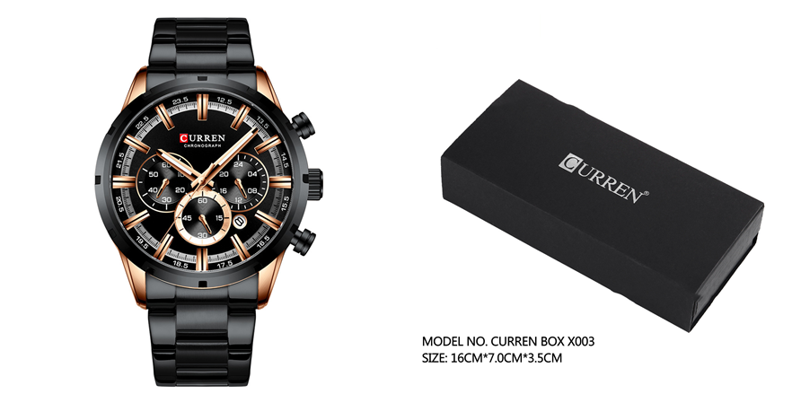 Waterproof Quartz Six-hand Calendar Steel Band Business Men's Watch