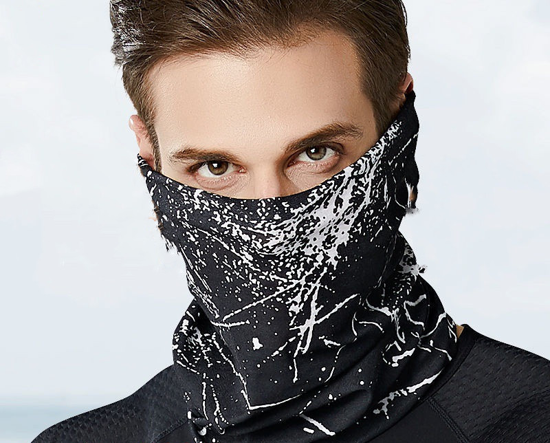 Ice Silk Scarf Headband Outdoor Sunscreen Mask