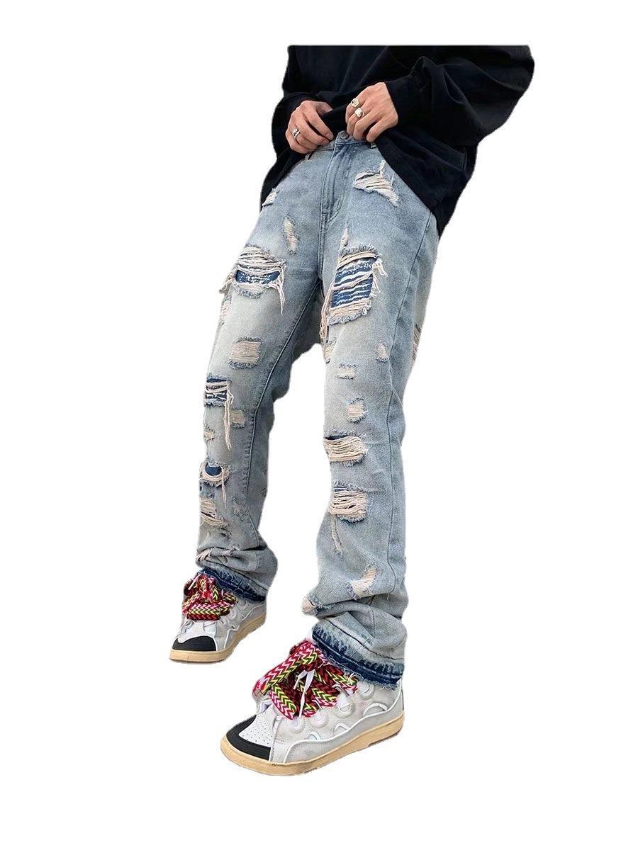 Title 3, Jeans Rasgados Hip Hop para Hombre Estilo Europ...