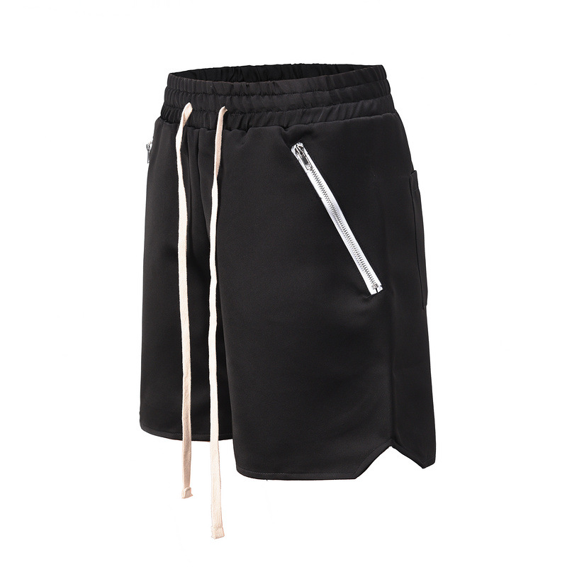 Silk Shorts Slit Design Hip Hop Casual Shorts